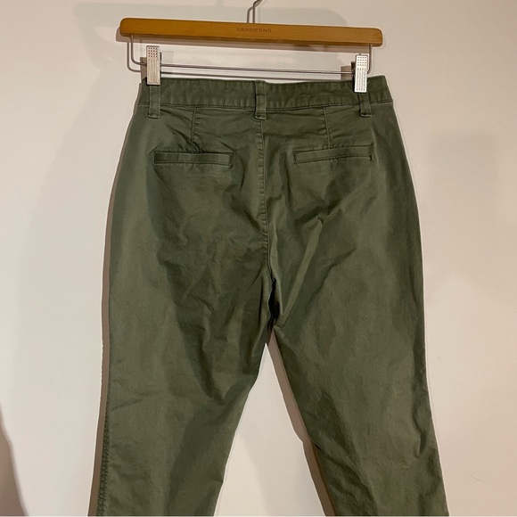 GAP Green Girlfriend Khaki Chino Cotton Pants 2 Petite Army Green - Picture 4 of 10